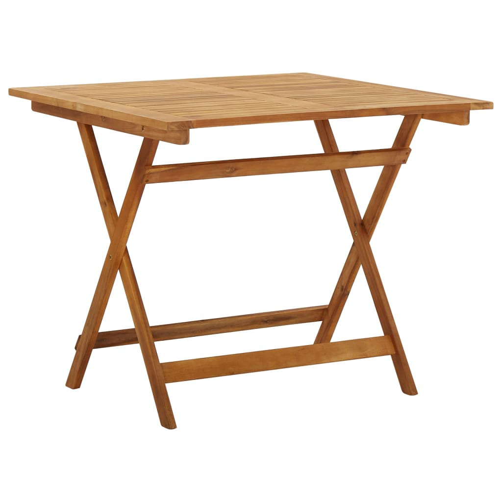

Розкладний садовий стіл Shumee 90x90x75 см акація коричневий 313599