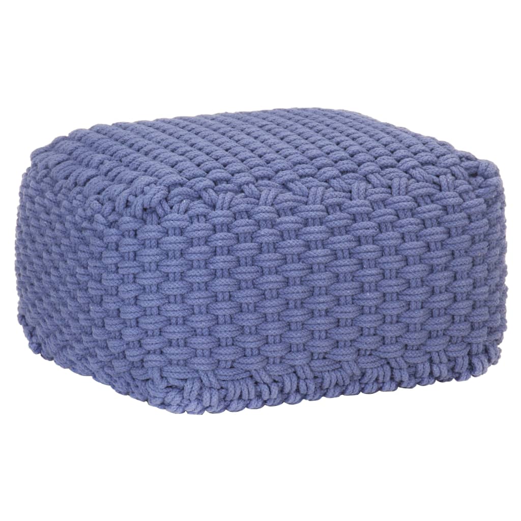 

Пуф Shumee 50x50x30 см бавовна синій 287603