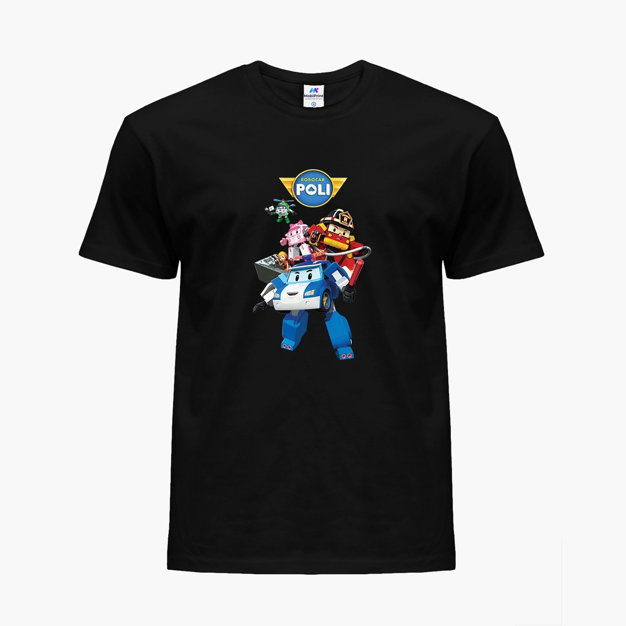 

Детская футболка Робокар Поли (Robocar Poli) (25186-1619) 122-128 см Хлопок Черный