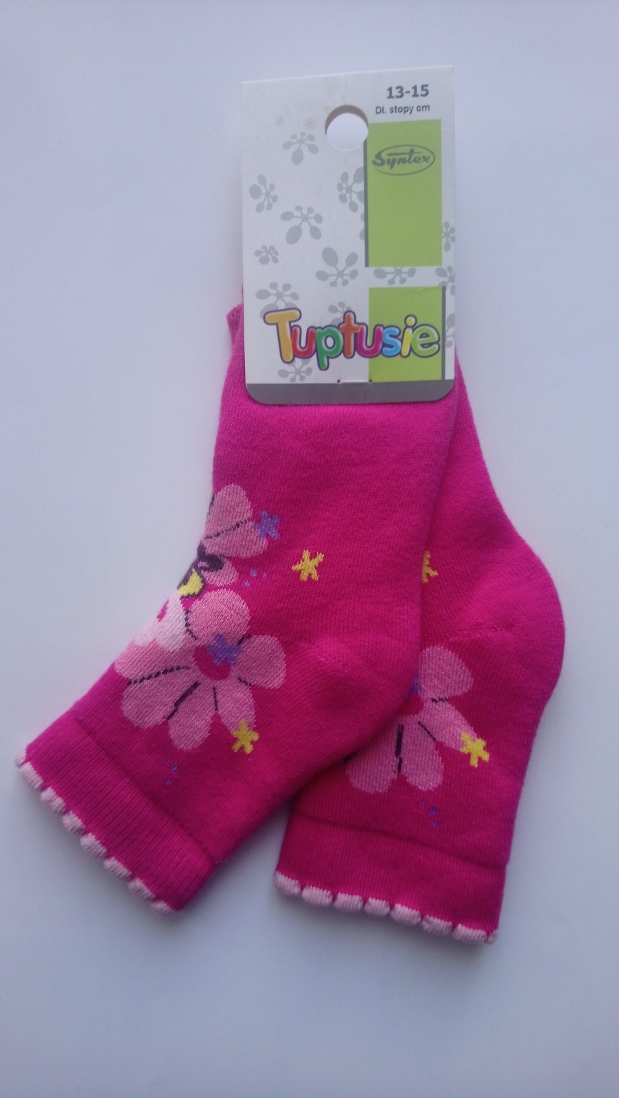 

Шкарпетки дитячі махрові з малюнком Tuptusie SYNTEX (малинові з квітами) р. - (13-15 см, Шкарпетки дитячі махрові з малюнком Tuptusie SYNTEX (малинові з квітами) р. 20-24 (13-15 см)