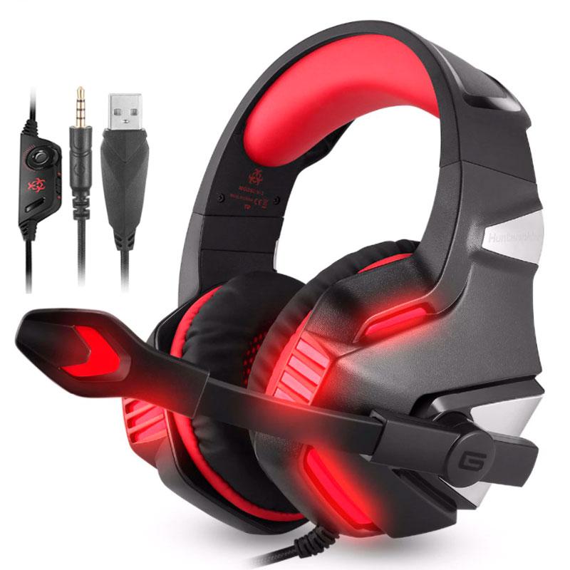 

Игровые наушники Hunterspider Gaming V3 с микрофоном и LED подсветкой проводные Black/Red (HV3R)