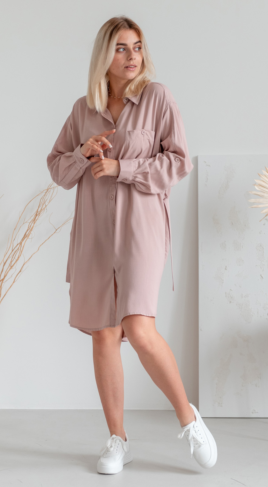 

Платье деми Wear me рубашка женское летнее из штапеля /XL Пудра 1w/19/44, Платье деми Wear me рубашка женское летнее из штапеля L/XL Пудра 1w/19/44