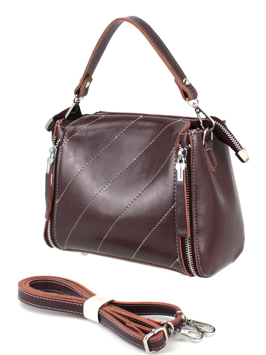 

Кожаная женская сумка Borsacomoda 805.040 бордовая