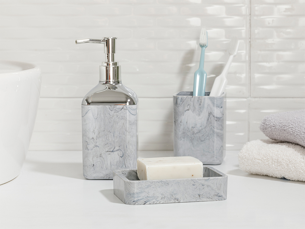 

Набор для ванной комнаты English Home Marble 17.5x6.5x6.5 см 9x6.5x6.5 см 3 шт 10029030001