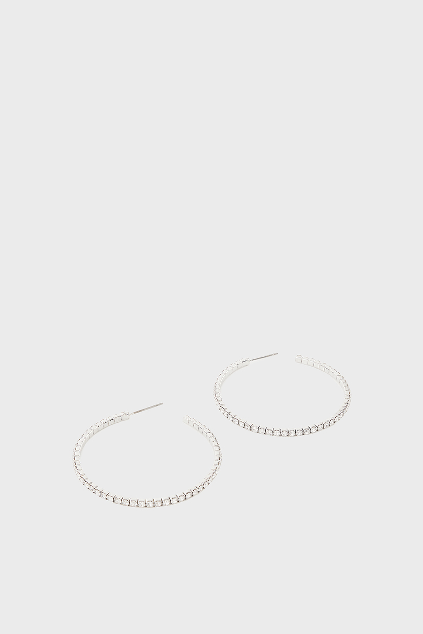 

Женские серебристые серьги CUPCHAIN HOOPS Accessorize OS 181778