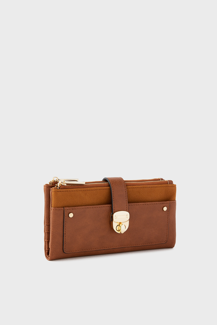 

Женский коричневый кошелек Freya Push Lock Accessorize OS 189023