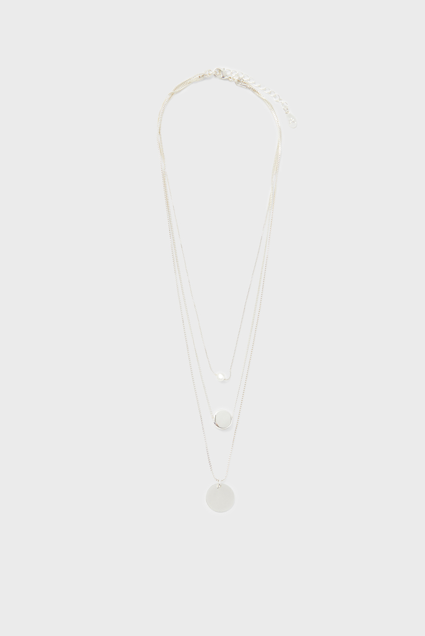 

Женская серебристая подвеска SIMPLE DISCS LAYERED Accessorize OS 182856