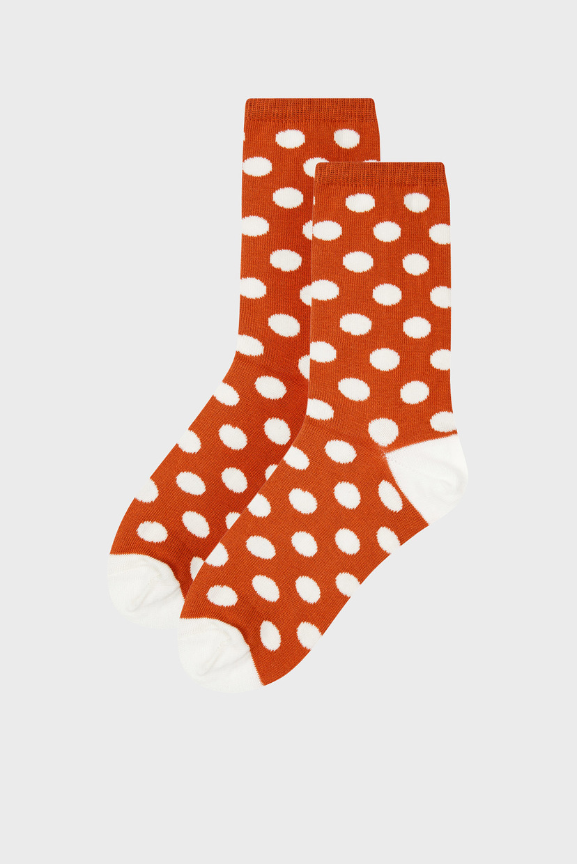 

Женские коричневые носки Polka Dot Ankle Sock Accessorize OS 896032