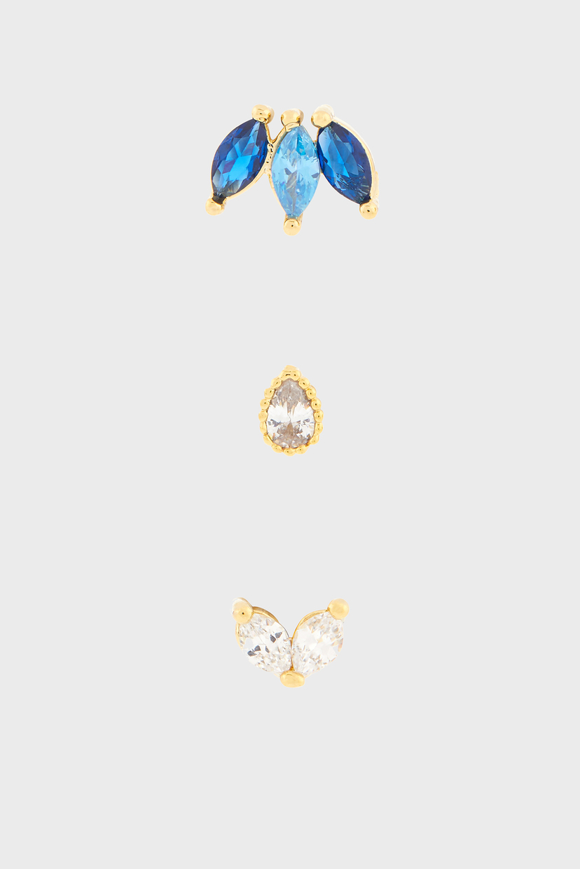 

Женские золотистые серьги-пирсинг (3 шт) Accessorize OS 981500
