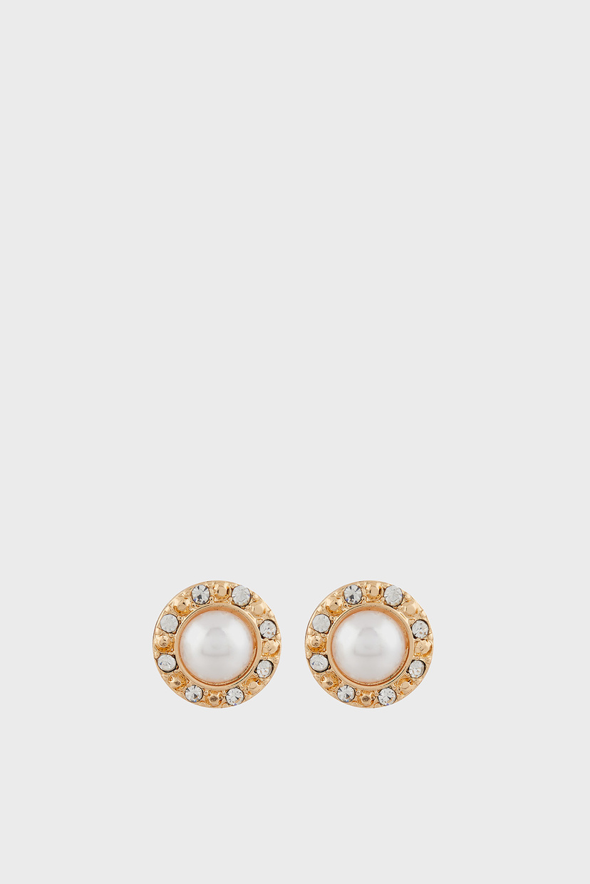 

Женские золотистые серьги PEARL & PAVE STUD Accessorize OS 981084