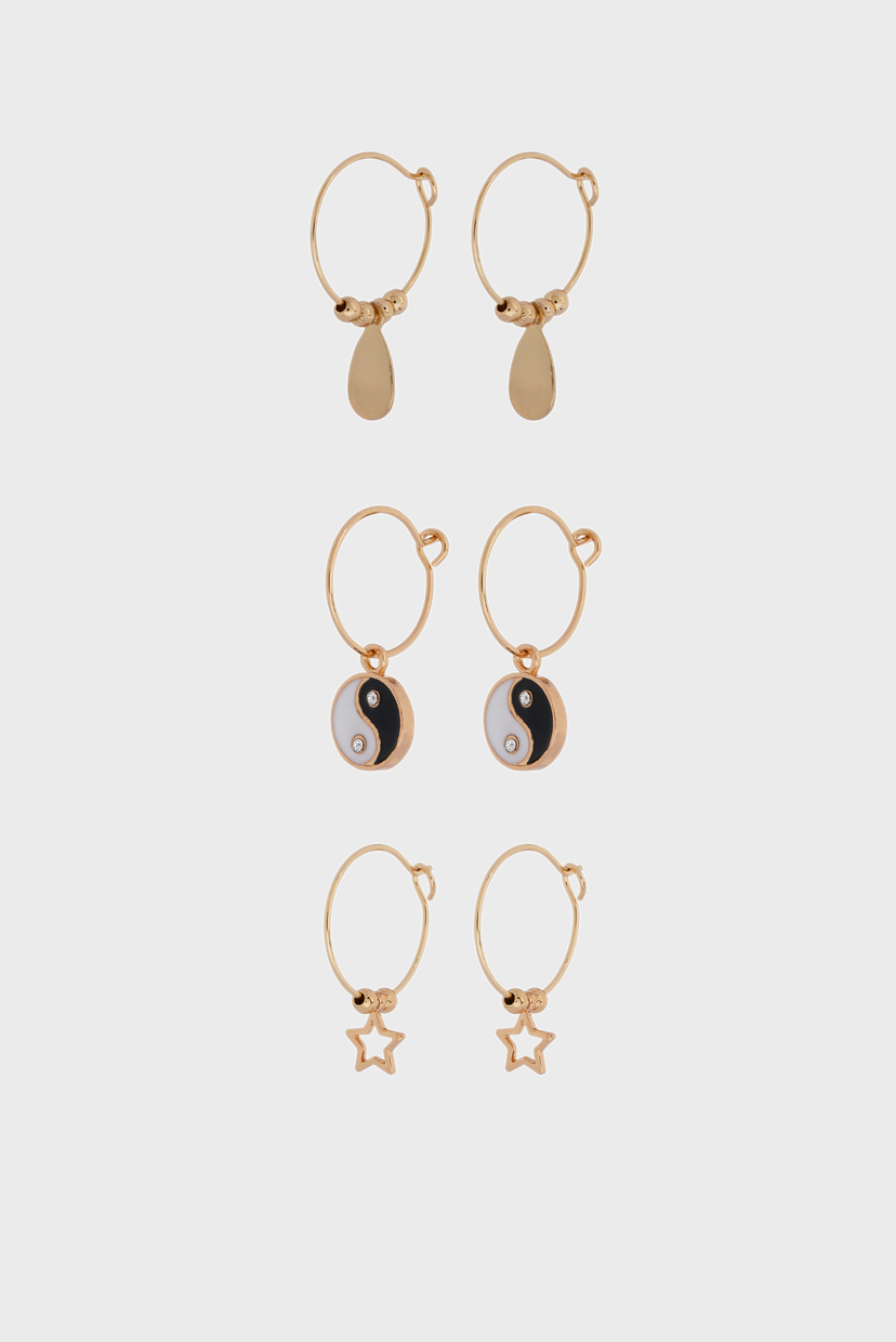 

Женские золотистые серьги (3 пары) Accessorize OS 981513