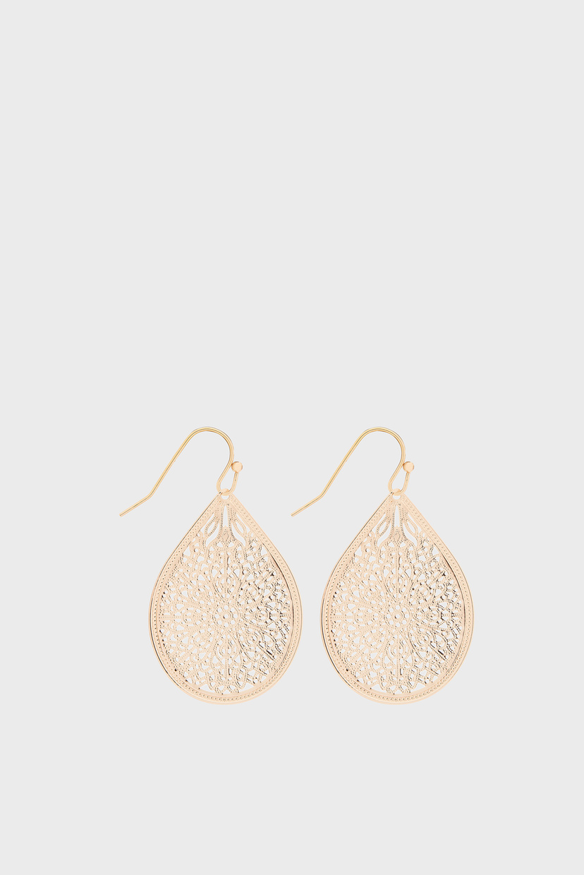 

Женские золотистые серьги FILIGREE TEARDROP SHORT DROPS Accessorize OS 785741