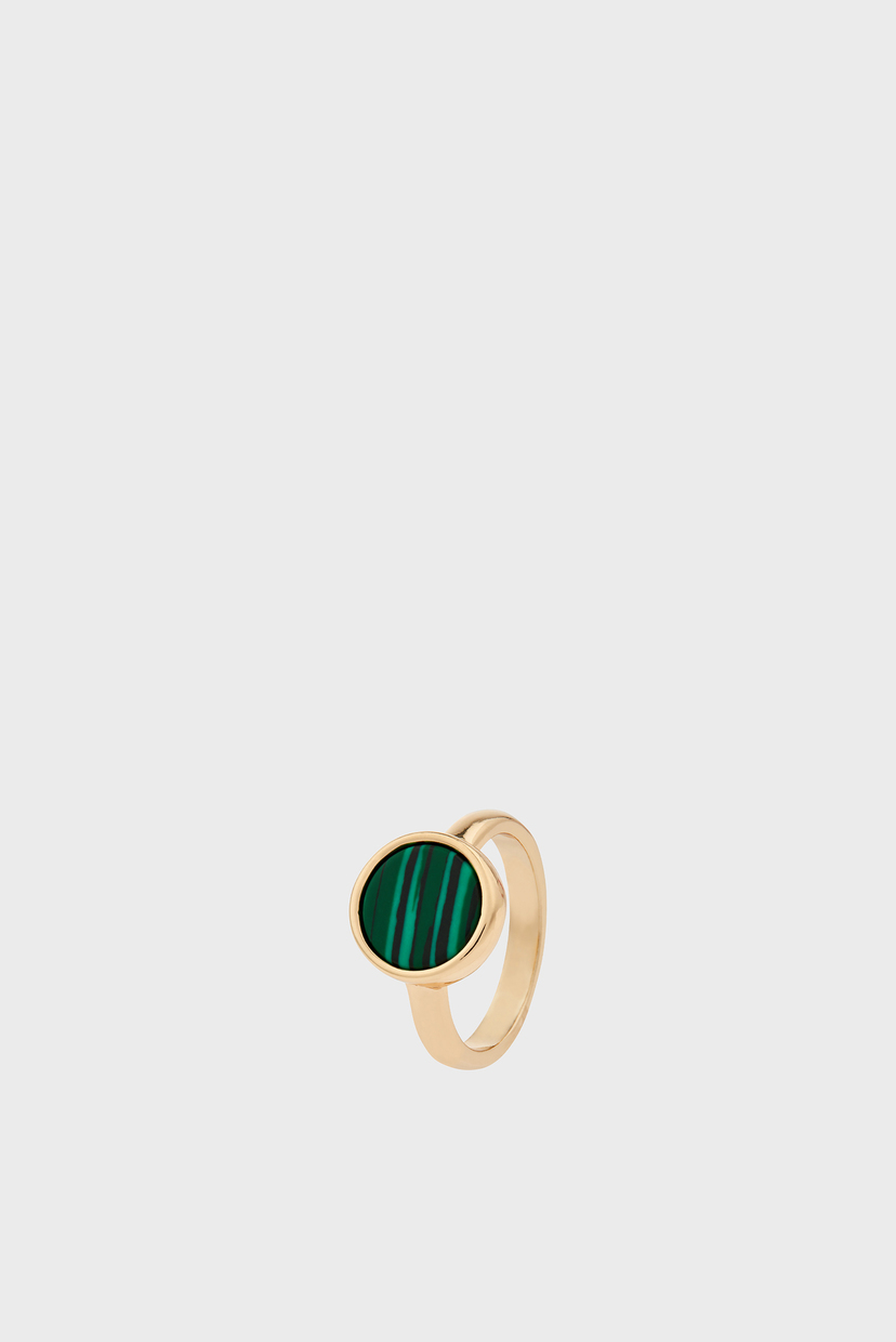 

Женское золотистое кольцо FLAT STONE RING Accessorize M 894161