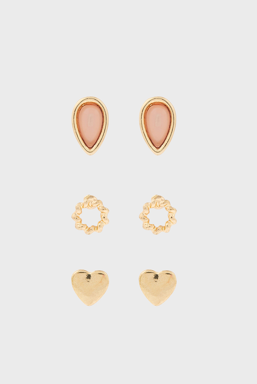 

Женские золотистые серьги LEAF EARRING SET (3 пары) Accessorize OS 881125