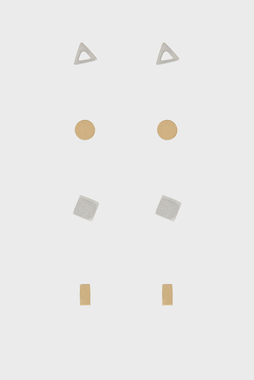 

Женские серебряные серьги MIX PLATE STUD (4 пары) Accessorize OS 881871