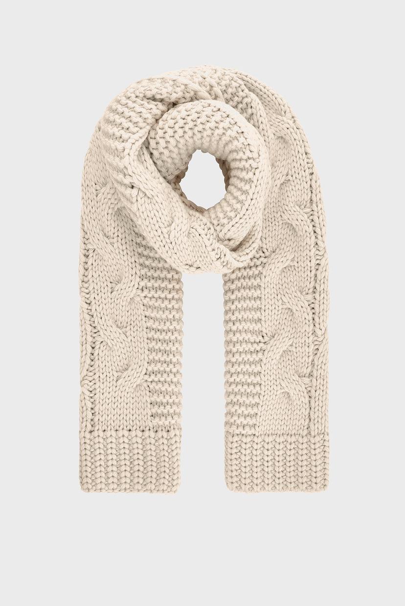 

Женский бежевый шарф BEA OVERSIZED CABLE Accessorize OS 787393