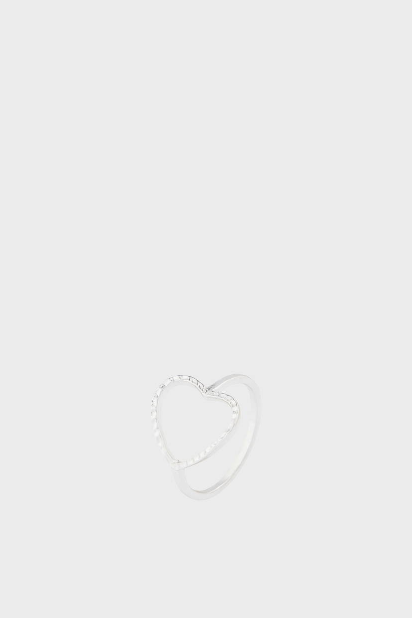 

Женское серебристое кольцо OPEN HEART RING Accessorize M 894056