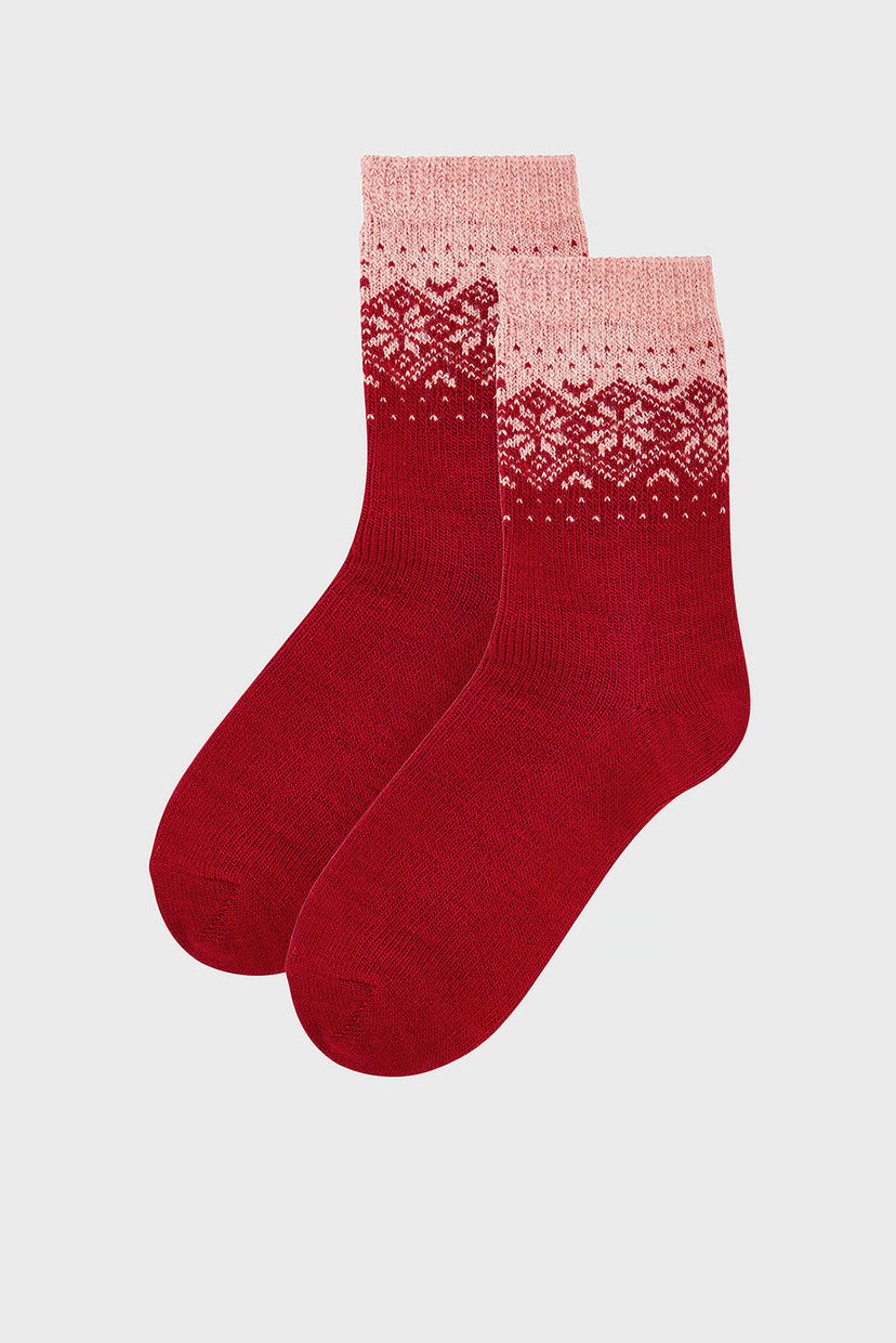 

Женские красные носки COLOURBLOCK FAIRISLE Accessorize OS 796121