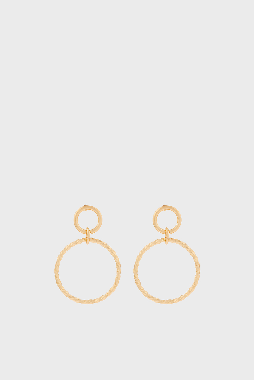 

Женские золотистые серьги TWISTED CIRCLE DROP Accessorize OS 881111