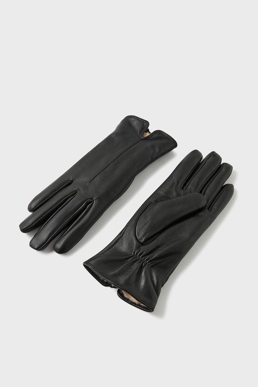 

Женские черные кожаные перчатки Accessorize S/M 992001
