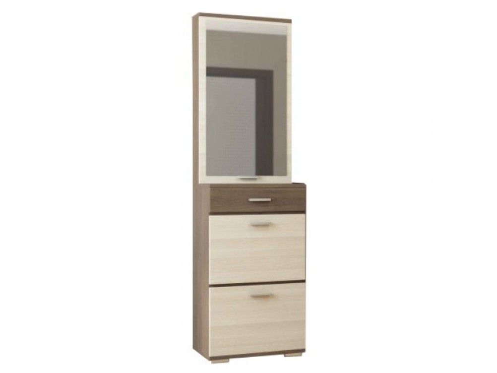 

Тумба для обуви Sokme Вива 180х206х37см + зеркало Ясень Шимо темный / Ясень Шимо светлый