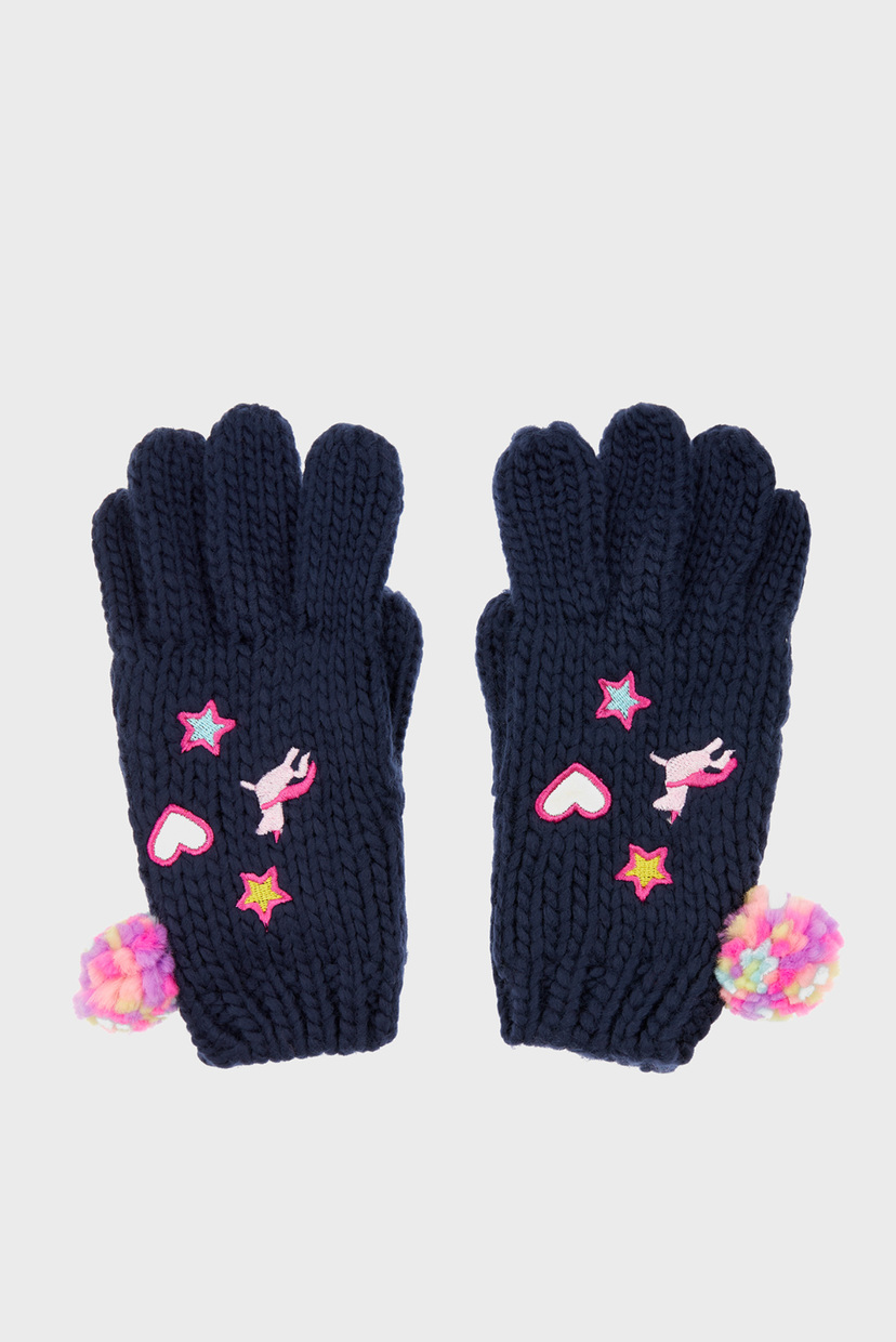 

Детские синие перчатки LINED APPLIQUE BADGE Accessorize 9-12 783211