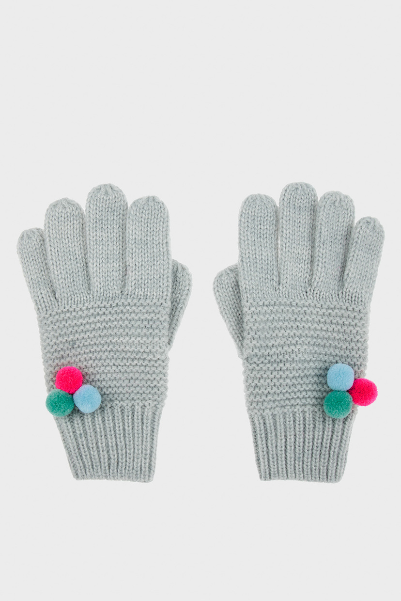 

Детские серые перчатки MULTI MINI POM POM G Accessorize 9-12 783126