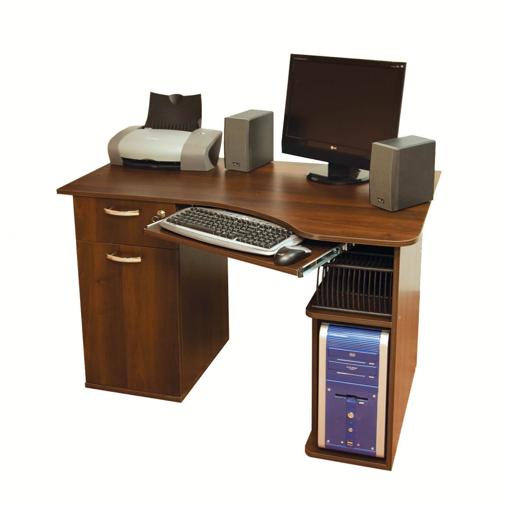 

Компьютерный стол Ника 17 Ника Мебель Орех болонья темный