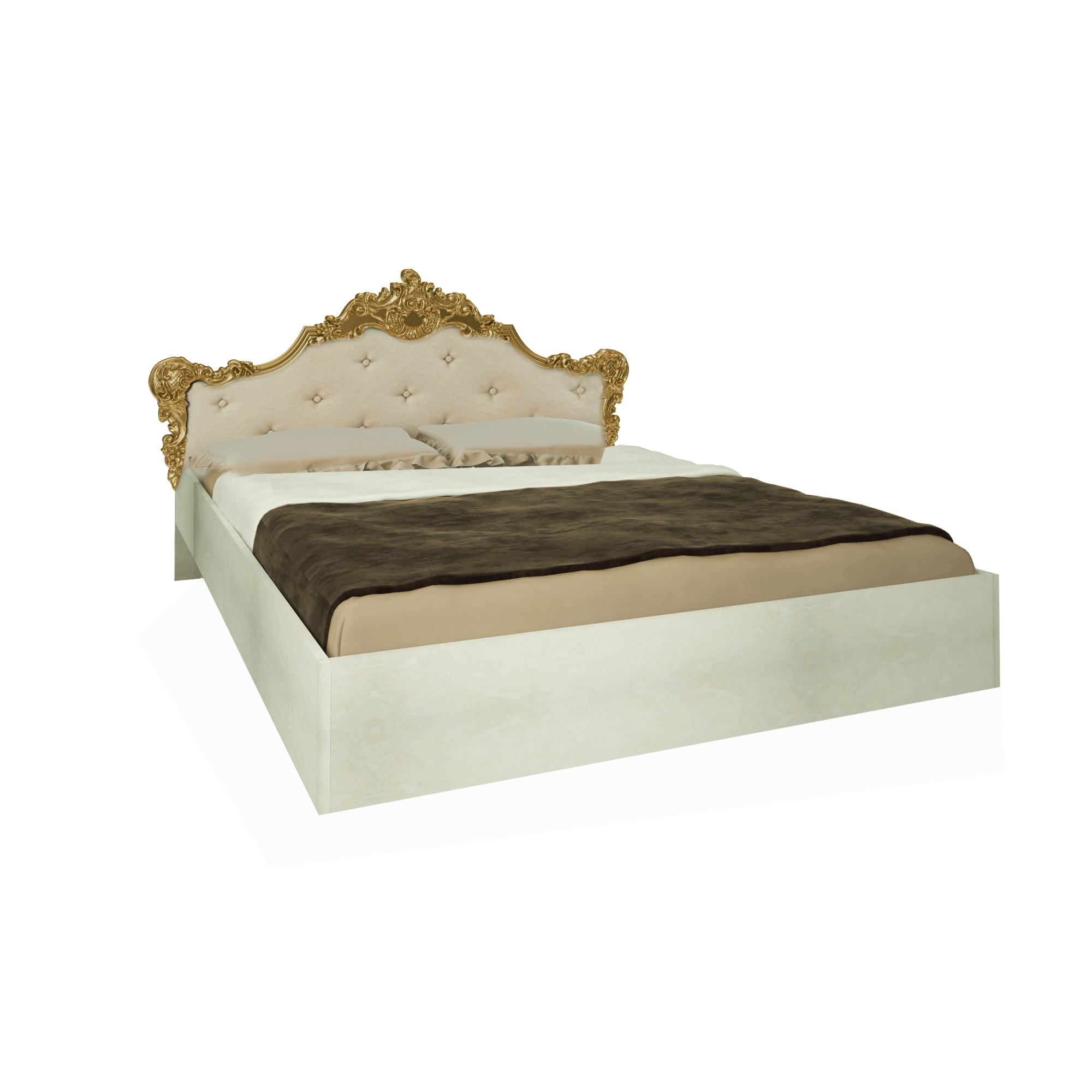 

Кровать MiroMark Jennifer Двуспальная Мягкая спинка Радика Беж 180х200 JF-39-RB + LM-38-ZV