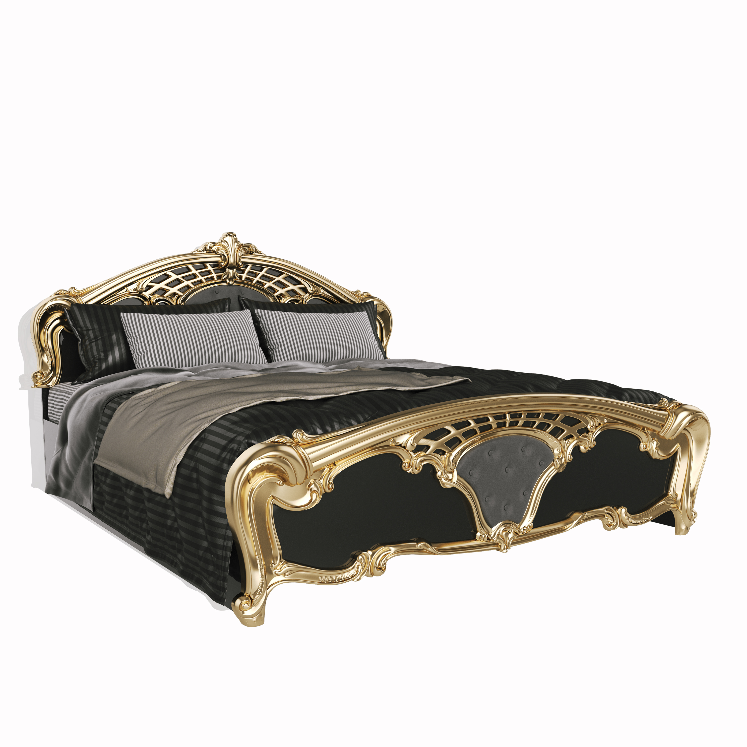 

Кровать MiroMark Eva Двуспальная с подъемным механизмом Золото/Черный глянец 160х200 EV-46-BL