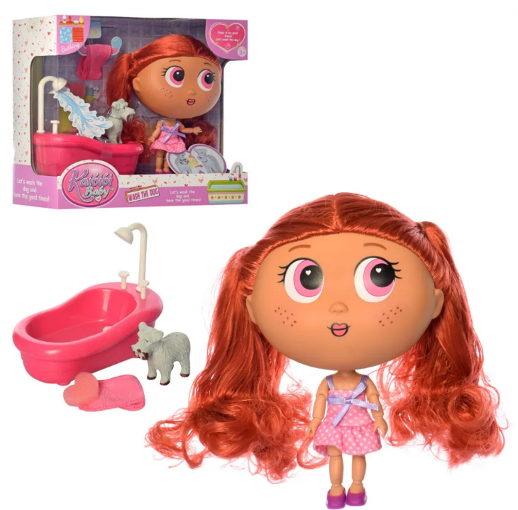 

Кукла-пупс Kaibibi с собачкой S+S Toys BLD293 ванная в наборе 18 см