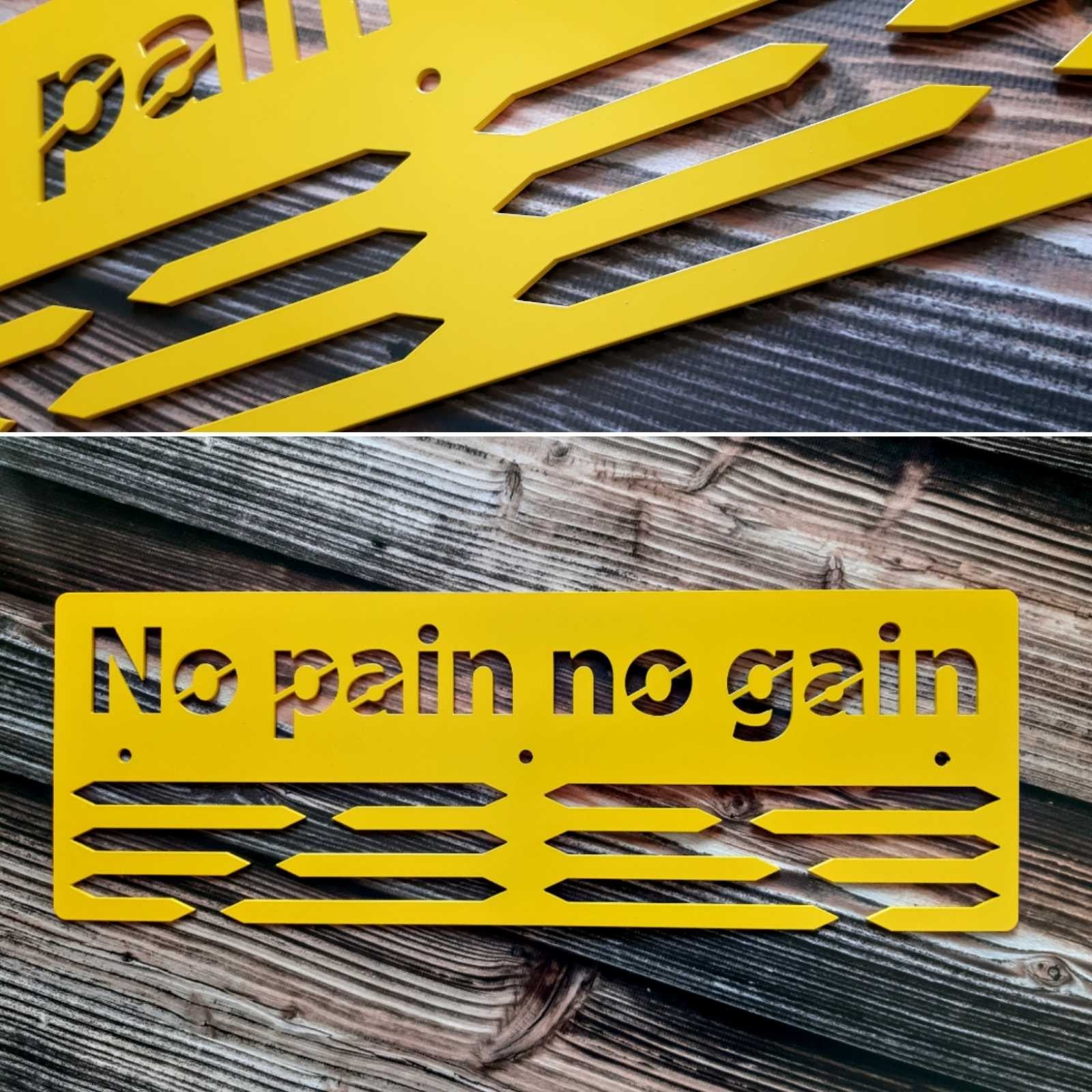 

Медальница "КТМ" NO PAIN NO GAIN Стальная (желтый)