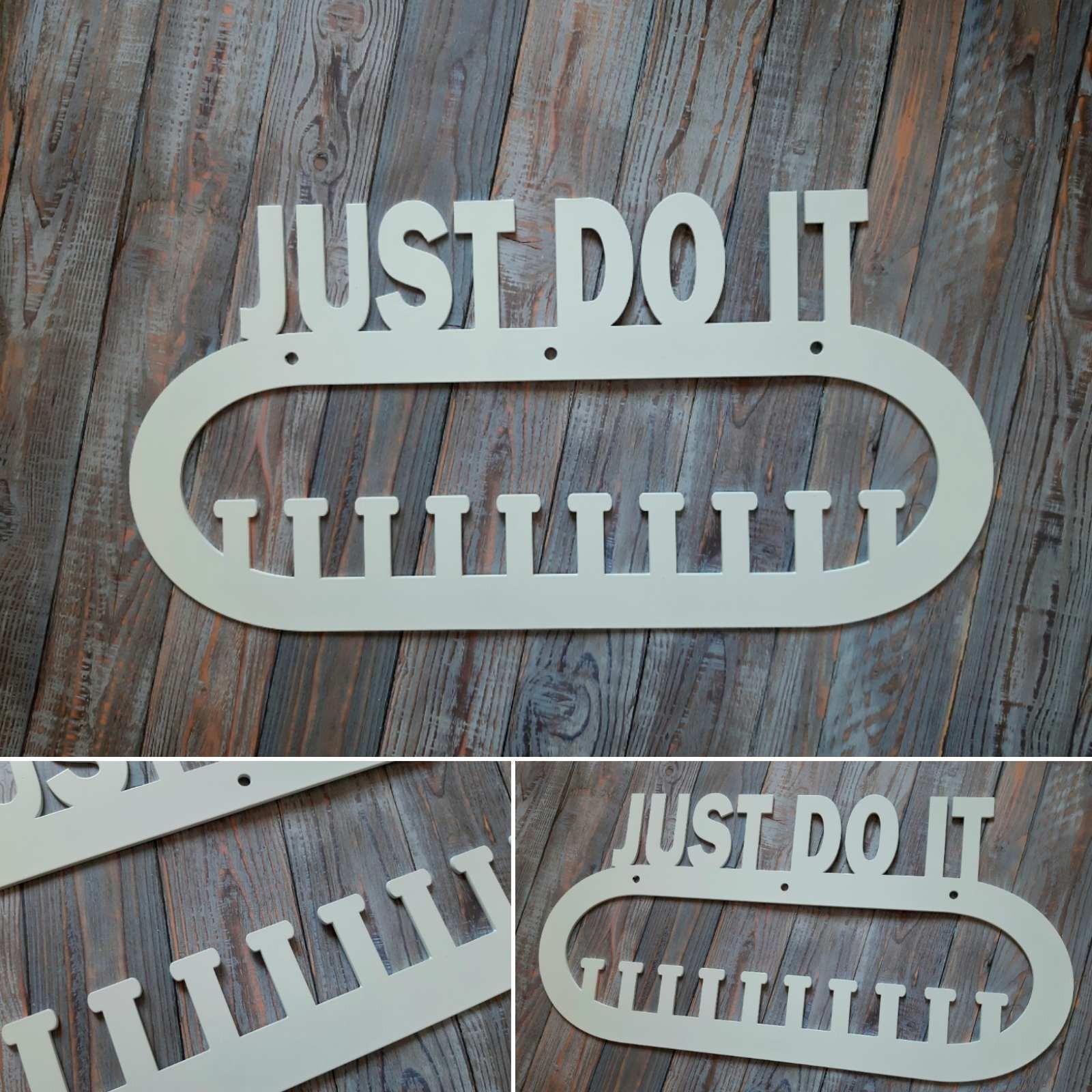 

Медальница "КТМ" JUST DO IT Стальная (белый)