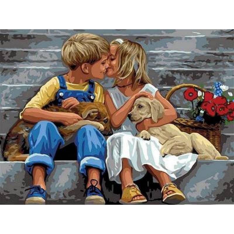 

Картина по номерам Babylon Нежное свидание 30х40 см (VK149)