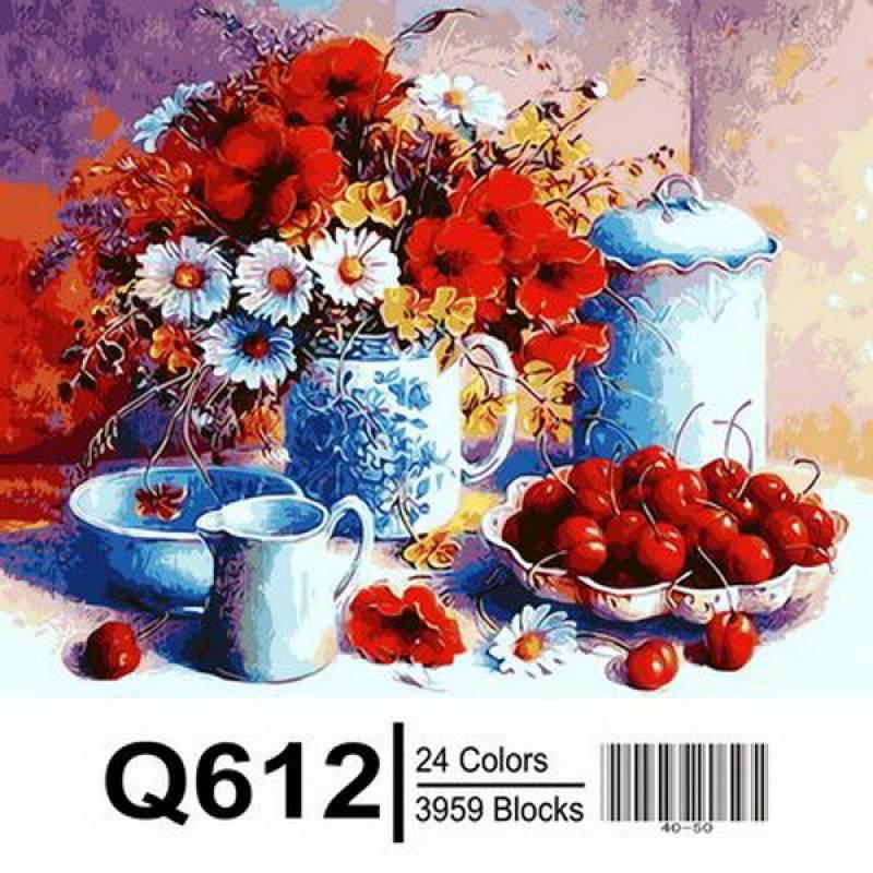 

Картина по номерам Mariposa Черешни и маки 40х50см (Q612)