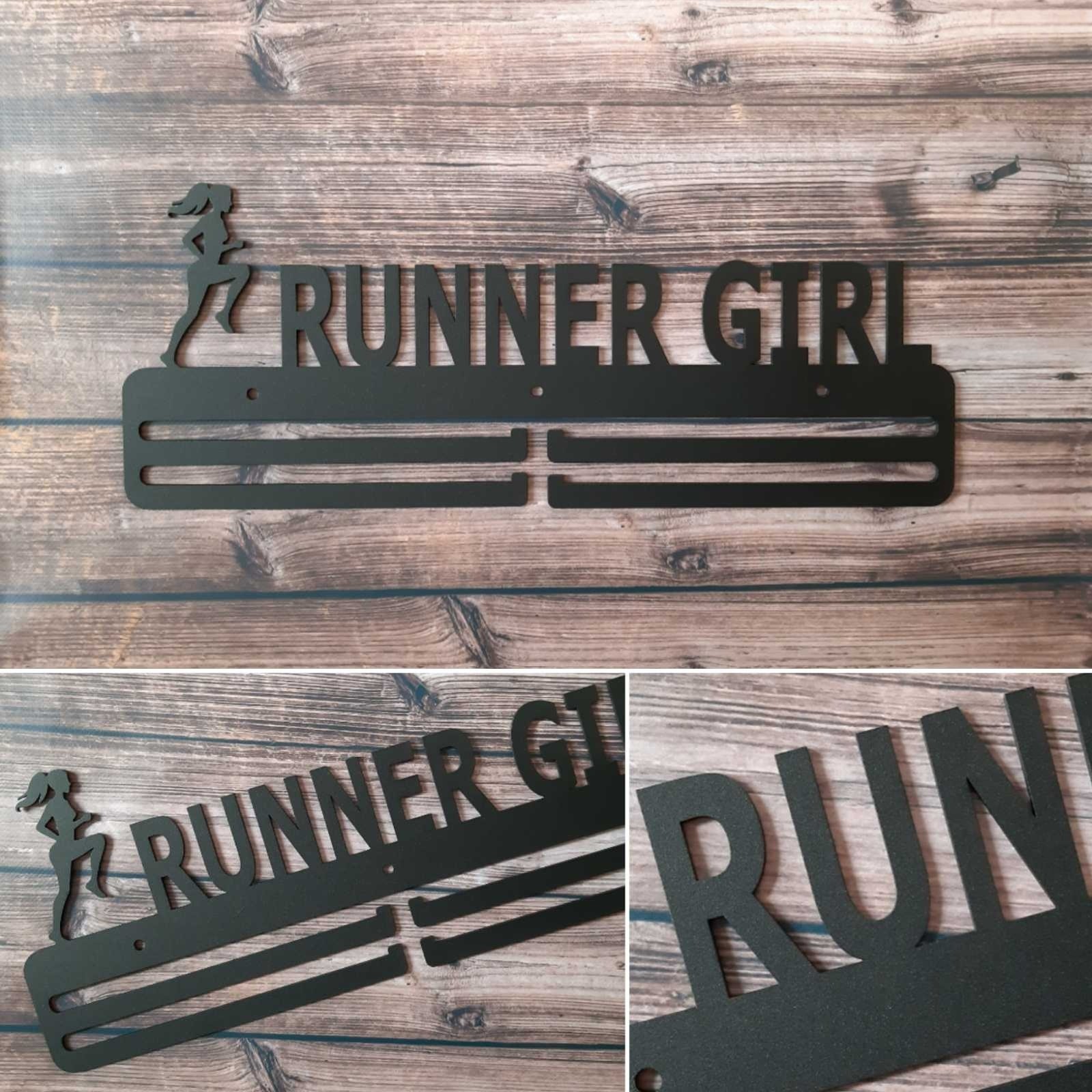 

Медальница "КТМ" RUNNER GIRL Стальная (черный)