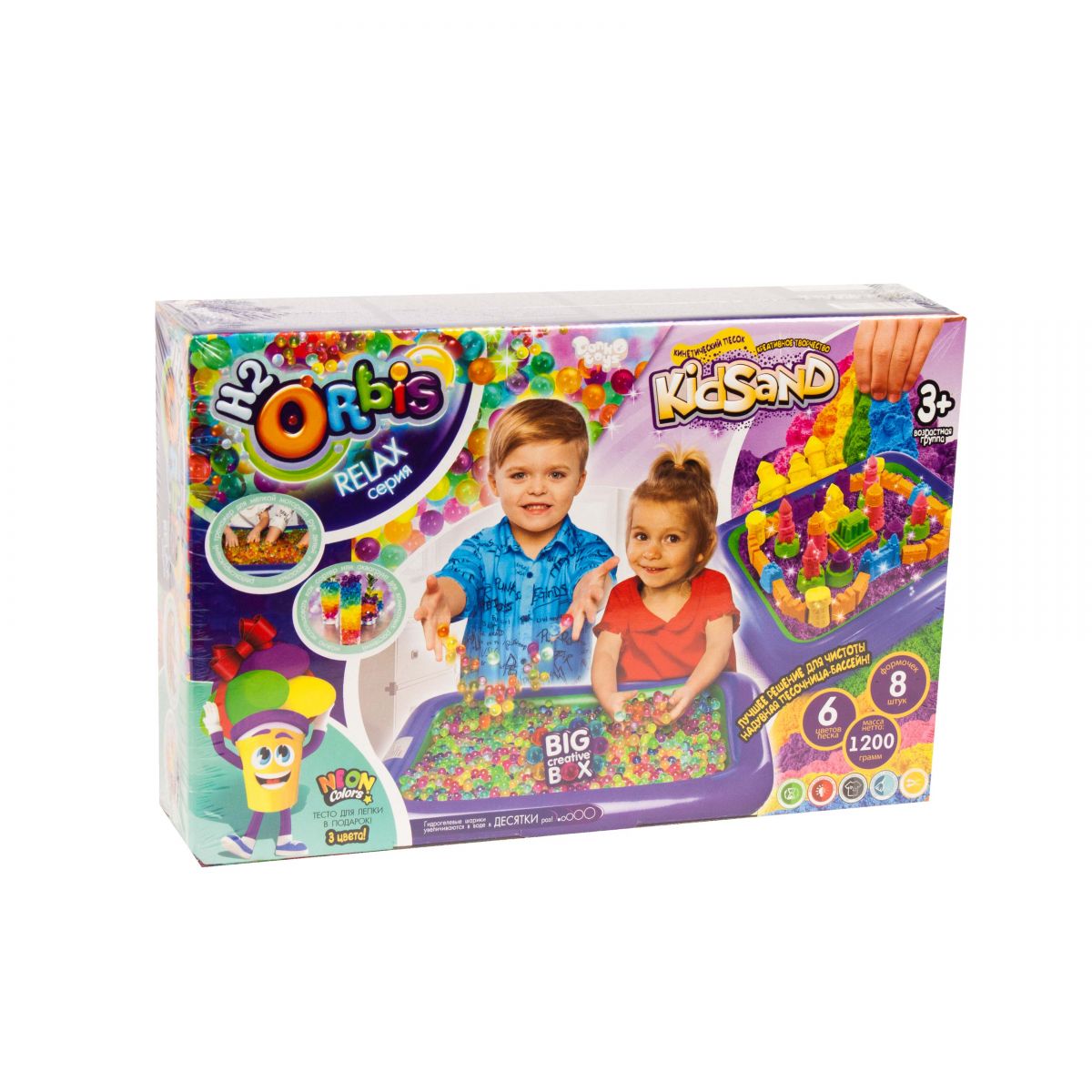 

Набор для творчества Orbis+KidSand+Тесто для лепки Dankotoys (ORBK-01-01) (49253)