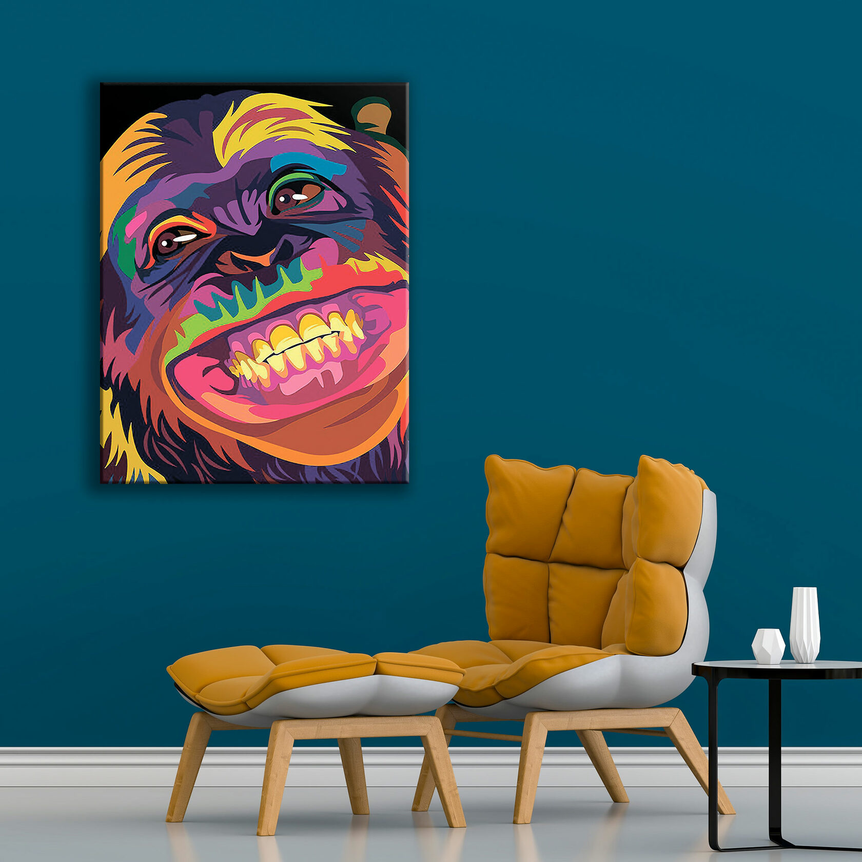 

Картина на холсте Monkey smile 130х100 см
