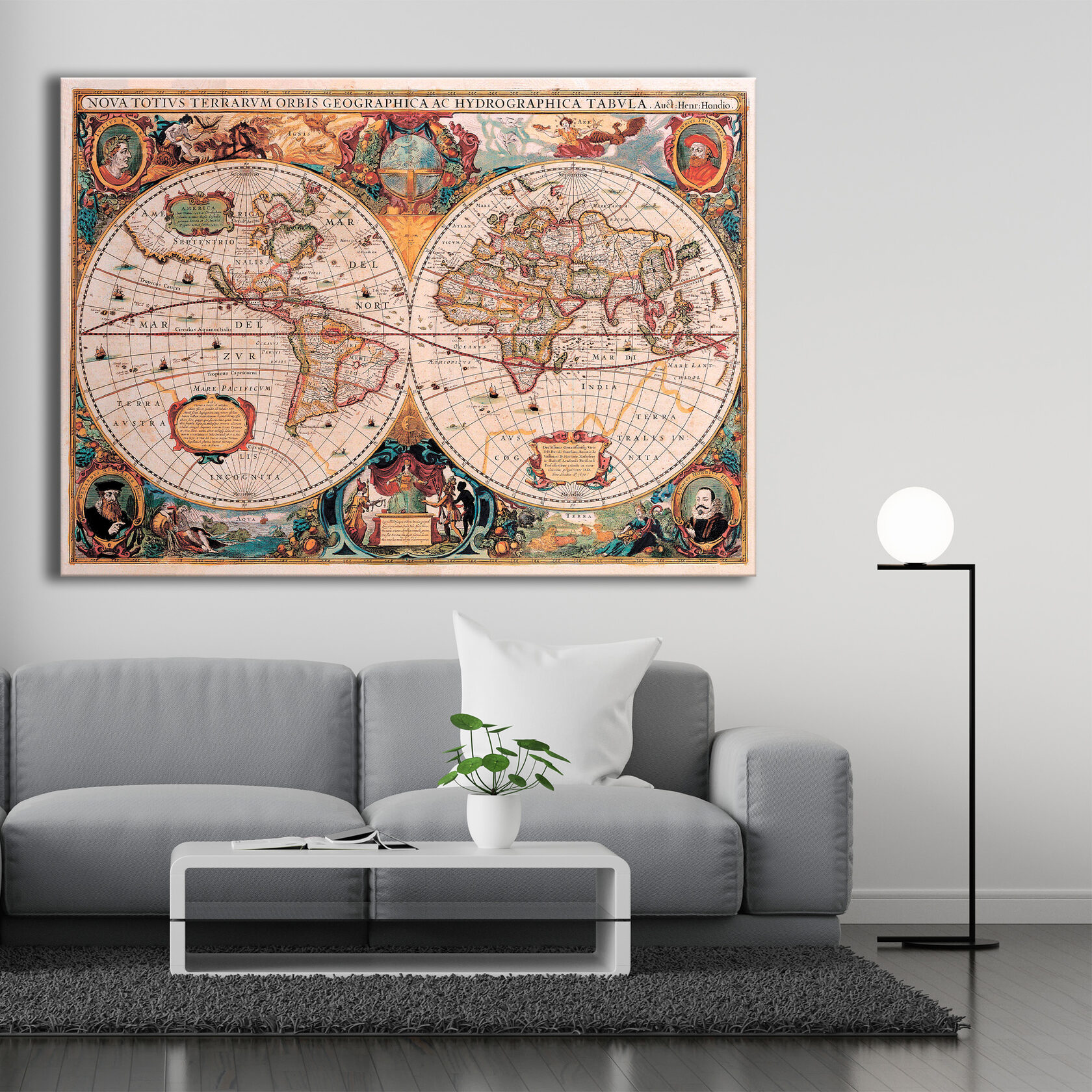 

Картина на холсте World map (II) 60х90 см