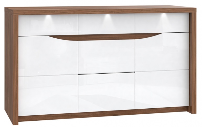 

Комод STZK231B Saint Tropez Дуб Сангалло + Белый глянец