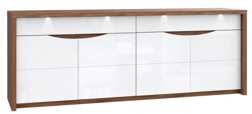 

Комод STZK241B Saint Tropez Дуб Сангалло + Белый глянец