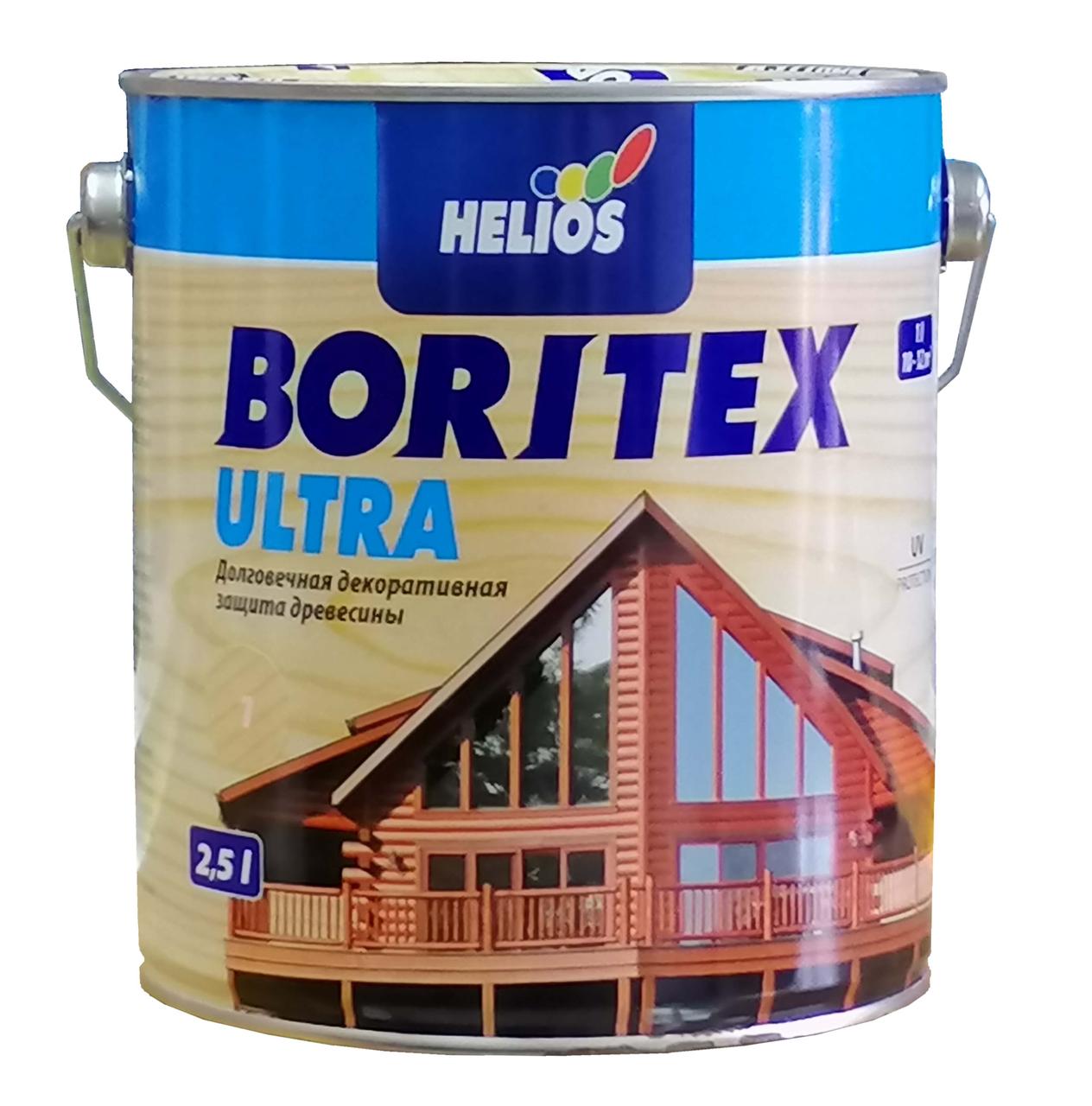 

Лазурь для дерева с воском Helios Boritex Ultra белая 2,5л