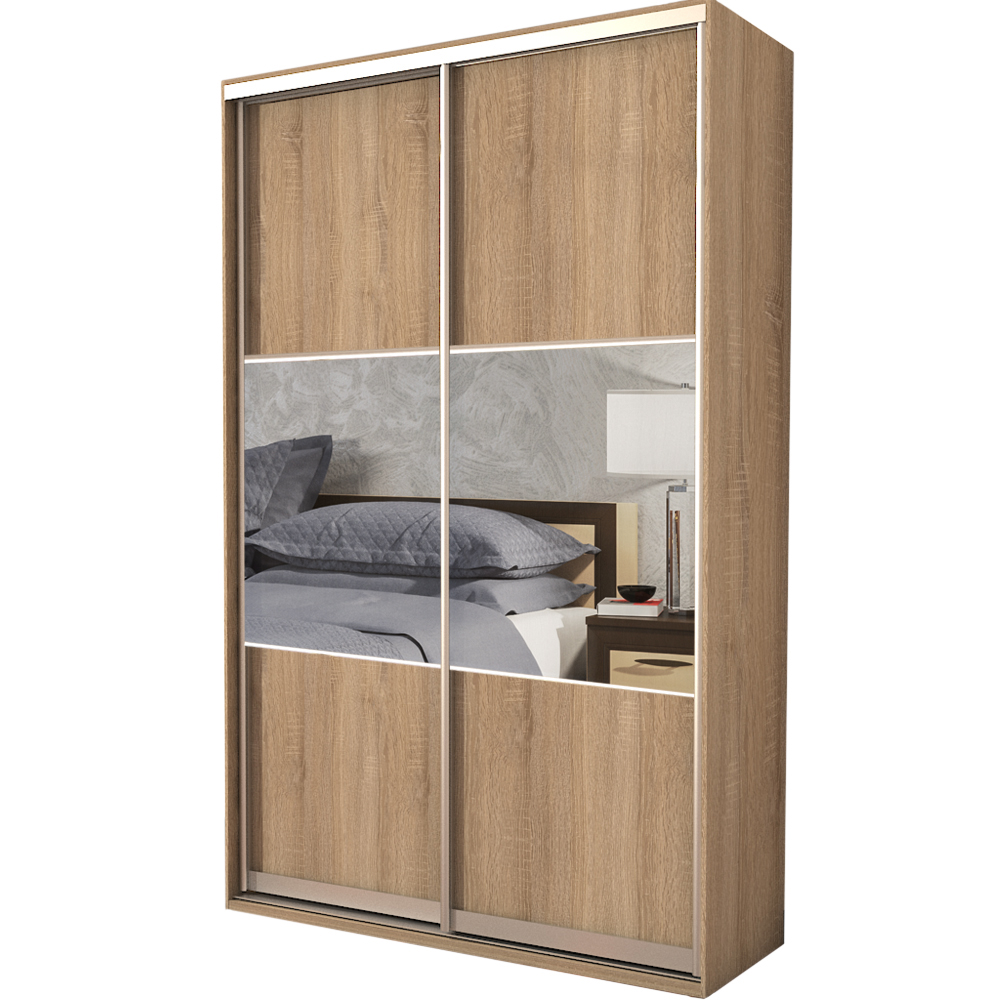 

Шкаф-купе Zevs Двухдверный ШК-2 Комби 150х45х240 дуб сонома