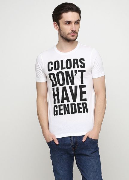 

Футболка United Colors of Benetton XS Белая с черным (1080-376)