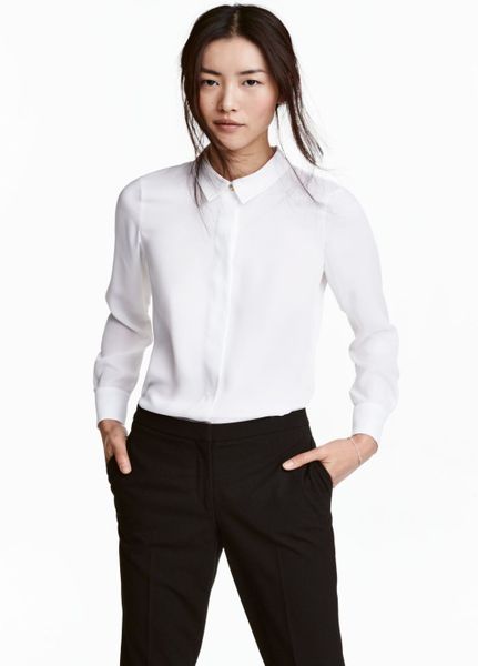 

Блуза H&M 40 Белая (1095-418)