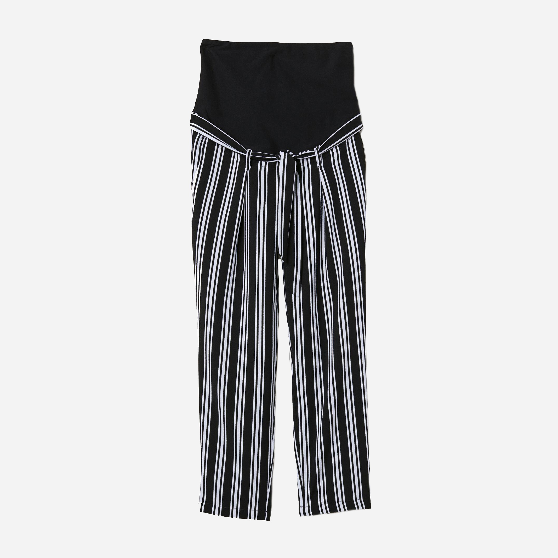 

Брюки для беременных H&M 6055707-AAMY 46 Черные с белым