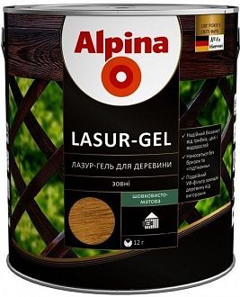 

ALPINA LASUR-GEL тонкослойная лазурь для защиты деревянных фасадов - МАХАГОН 0,75л.