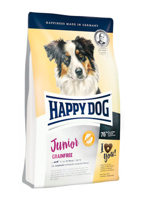 

Сухой беззерновой корм Happy Dog Junior Grainfree для юниоров средних и крупных пород 10 кг