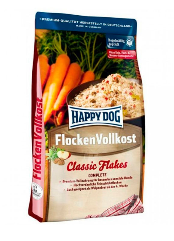 

Сухой корм Happy Dog Flocken Vollkost для щенков и взрослых собак 3 кг