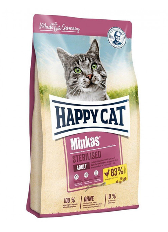 

Сухой корм Happy Cat Minkas Sterilised Gefl для стерилизованных кошек с птицей 10 кг